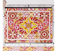 PETTI Artigiani Italiani - Coprifornello, Coprifornello Cucina, Coprifuochi Cucina in Stampa Digitale Vietri Rosso, 100% Made in Italy