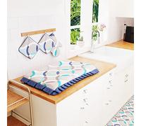 PETTI Artigiani Italiani - Coprifornello, Coprifornello e Coprifuochi Cucina, 1 pz Coprifornello in Cotone 48x73 cm Cerchio Blu 100% Made in Italy