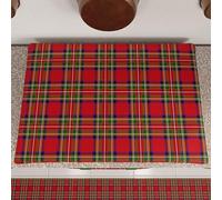 PETTI Artigiani Italiani - Coprifornello Natalizio, Coprifornello Cucina Natalizio, Copri Piano Cottura 50x70 cm, Coprifuochi Tartan, 100% Made in Itay