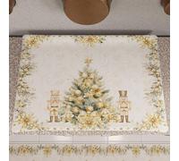 PETTI Artigiani Italiani - Coprifornello Natalizio per Cucina, Copri Piano Cottura 50x70 cm, Coprifuochi Xmas Gold, 100% Made in Itay