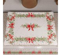 PETTI Artigiani Italiani - Coprifornello Natalizio per Cucina, Copri Piano Cottura 50x70 cm, Coprifuochi Ghirlanda, 100% Made in Itay