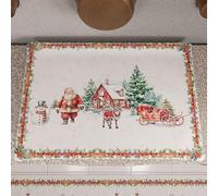 PETTI Artigiani Italiani - Coprifornello Natalizio per Cucina, Copri Piano Cottura 50x70 cm, Coprifuochi Santas Land, 100% Made in Itay