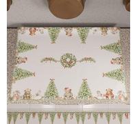 PETTI Artigiani Italiani - Coprifornello Natalizio per Cucina, Copri Piano Cottura 50x70 cm, Coprifuochi Xmas Bears, 100% Made in Itay