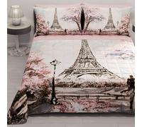 PETTI Artigiani Italiani - Copriletto Matrimoniale Estivo 260x270cm 100 g/m² Double Face, Trapuntino Matrimoniale Primaverile, Trapunta Leggera, Paris, 100% Made in Italy