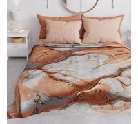 PETTI Artigiani Italiani - Copriletto Matrimoniale Primavera Estate, Coperta Leggera Matrimoniale, Lenzuola Copri Letto, Marmo Salmone, 100% Made in Italy