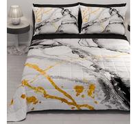 PETTI Artigiani Italiani - Copriletto Piazza e Mezza Estivo 220x260cm 100 g/m² Double Face, Trapuntino Piazza e Mezza Primaverile, Trapunta Leggera, Marmo Grigioc, 100% Made in Italy