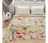 PETTI Artigiani Italiani - Copriletto Piazza e Mezza Estivo 220x260cm 100 g/m² Double Face, Trapuntino Piazza e Mezza Primaverile, Trapunta Leggera, Spring Tortora, 100% Made in Italy