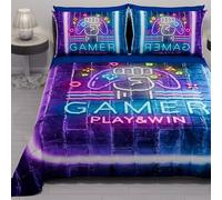 PETTI Artigiani Italiani - Copriletto Piazza e Mezza Estivo 220x260cm 100 g/m² Double Face, Trapuntino Piazza e Mezza Primaverile, Trapunta Leggera, Gamer, 100% Made in Italy