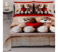 PETTI Artigiani Italiani - Copriletto Singolo Estivo 170x260cm 100 g/m² Double Face, Trapuntino Letto Singolo Primaverile, Trapunta Leggera, Dolcezza, 100% Made in Italy