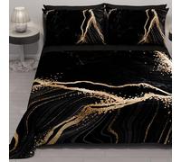 PETTI Artigiani Italiani - Copriletto Singolo Estivo 170x260cm 100 g/m² Double Face, Trapuntino Letto Singolo Primaverile, Trapunta Leggera, Marmo Nero, 100% Made in Italy