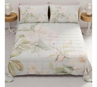 PETTI Artigiani Italiani - Copriletto Singolo Estivo 170x260cm 100 g/m² Double Face, Trapuntino Letto Singolo Primaverile, Trapunta Leggera, Floreale 172, 100% Made in Italy