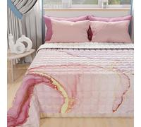 PETTI Artigiani Italiani - Copriletto Singolo Estivo 170x260cm 100 g/m² Double Face, Trapuntino Letto Singolo Primaverile, Trapunta Leggera, Marble Cipria, 100% Made in Italy