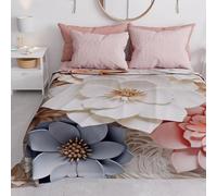 PETTI Artigiani Italiani - Copriletto Singolo Primavera Estate, Coperta Leggera Singola, Lenzuola Copriletto, Floreale 05-1 100% Made in Italy