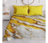 PETTI Artigiani Italiani - Copriletto Una Piazza e Mezza Primavera Estate, Coperta Leggera Una Piazza e Mezza, Lenzuola Copri Letto, Marmo Giallo, 100% Made in Italy
