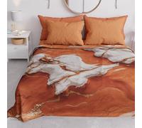 PETTI Artigiani Italiani - Copriletto Una Piazza e Mezza Primavera Estate, Coperta Leggera Una Piazza e Mezza, Lenzuola Copri Letto, Marmo Terracotta, 100% Made in Italy