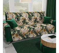 PETTI Artigiani Italiani - Copripoltrona Antimacchia, Copripoltrona con Braccioli, Salvadivano, Copridivano Reversibile, Copridivano Trapuntato, Tropical Verde, 100% Made in Italy