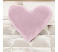 PETTI Artigiani Italiani - Cuscini Arredo in Velluto con Imbottitura, Cuscino per Camera da Letto, Divano Salotto, con Federa a Sacco, Cuore Rosa - Diametro 50 cm