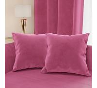 PETTI Artigiani Italiani - 2 Cuscini Divano in Velluto con Imbottitura, Copricuscini Camera da Letto, Cuscini Arredo in Velluto con Federa a Sacco, Fucsia 2 Pezzi - 30x30 cm