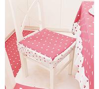 PETTI Artigiani Italiani - Cuscini per Sedia Cucina con Elastico da 2 Pezzi, Copricuscini Sedia in Cotone con Elastico 40x40 cm - Set da 2 Disegno Cuoricini Rosso 100% Made in Italy