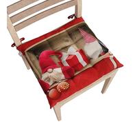 PETTI Artigiani Italiani - Cuscini per Sedia Cucina Natalizi, Cuscini Sedie Natale Set da 6 Pezzi, Cuscini Coprisedie Natalizi in Microfibra con Laccetti, 100% Made in Italy