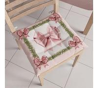 PETTI Artigiani Italiani - Cuscini per Sedia Cucina Natalizi, Cuscini Sedie Natale Set da 6 Pezzi, Cuscini Coprisedie Natalizi in Microfibra con Laccetti, 100% Made in Italy