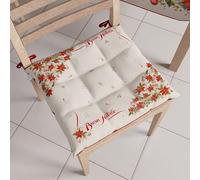 PETTI Artigiani Italiani - Cuscini per Sedia Cucina Natalizi, Cuscini Sedie Natale Set da 6 Pezzi, Cuscini Coprisedie Natalizi in Microfibra con Laccetti, 100% Made in Italy