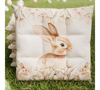 PETTI Artigiani Italiani - Cuscini per Sedia Cucina, Set 6 Coprisedie Microfibra con Laccetti e Stampa Digitale, Fantasia Pasqua Dolce Pasqua, Fatto con Amore e Passione in Italia dal 1968