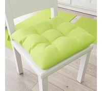 PETTI Artigiani Italiani - Cuscini per Sedia Cucina, Set 6 Cuscini per Sedie Cucina, Coprisedie Cucina in Cotone con Laccetti, Verde Chiaro, 100% Made in Italy