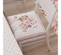 PETTI Artigiani Italiani - Set di 6 cuscini per sedia, 40 x 40 cm, cuscini per sedie, sedia da interni ed esterni, con ganci, 100% Made in Italy