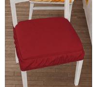 PETTI Artigiani Italiani Cuscini per Sedie con Elastico in Tinta Unita, Coprisedia 40x40 cm, Set da 6 Pezzi, Lavabili, 100% Poliestere, Bordeaux