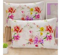 PETTI Artigiani Italiani - Federe Cuscini Letto, Coppia di Federe 50x80 cm, Federa Copricuscino, Federe in Microfibra Anallergica, Made in Italy, Federe Spring Bianco