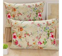 PETTI Artigiani Italiani - Federe Cuscini Letto, Coppia di Federe 50x80 cm, Federa Copricuscino, Federe in Microfibra Anallergica, Made in Italy, Federe Spring Tortora