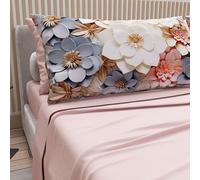 PETTI Artigiani Italiani - Lenzuola in Cotone con Federe in Stampa Digitale, Lenzuola Letto Singolo, Completo Letto Singolo, Floreale 1 Cipria Chiaro, 100% Made in Italy
