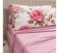 PETTI Artigiani Italiani - Lenzuola in Cotone con Federe in Stampa Digitale, Lenzuola Letto Singolo, Completo Letto Singolo, Bouquet, 100% Made in Italy