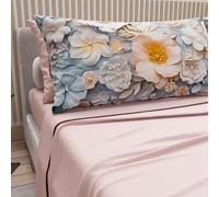 PETTI Artigiani Italiani - Lenzuola in Cotone con Federe in Stampa Digitale, Lenzuola Matrimoniali, Completo Letto Matrimoniale, Floreale 20 Cipria Chiaro, 100% Made in Italy