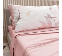 PETTI Artigiani Italiani - Lenzuola in Cotone con Federe in Stampa Digitale, Lenzuola Matrimoniali, Completo Letto Matrimoniale, Peonia, 100% Made in Italy