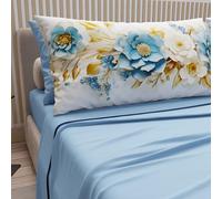 PETTI Artigiani Italiani - Lenzuola in Cotone con Federe in Stampa Digitale, Lenzuola Una Pizza e Mezza, Completo Letto Una Piazza e Mezza, Flower Ceramic-03, 100% Made in Italy