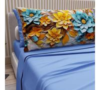 PETTI Artigiani Italiani - Lenzuola in Cotone con Federe in Stampa Digitale, Lenzuola Una Piazza e Mezza, Completo Letto Una Piazza e Mezza, Floreale 16 Azzurro, 100% Made in Italy