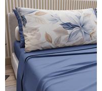 PETTI Artigiani Italiani - Lenzuola in Cotone con Federe in Stampa Digitale, Lenzuolo Singolo, Completo Letto Fantasia Floreale 164 Indaco, 100% Made in Italy