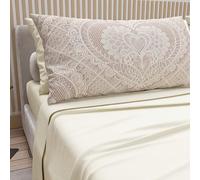 PETTI Artigiani Italiani - Lenzuola in Cotone con Federe in Stampa Digitale, Lenzuolo Singolo, Completo Letto Fantasia 321 Panna, 100% Made in Italy