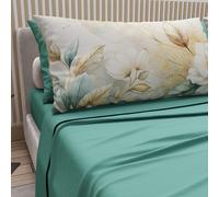 PETTI Artigiani Italiani - Lenzuola in Cotone con Federe in Stampa Digitale, Lenzuolo Singolo, Completo Letto Fantasia Floreale 154 Ottanio, 100% Made in Italy