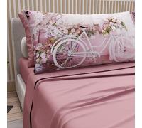 PETTI Artigiani Italiani - Lenzuola in Cotone con Federe in Stampa Digitale, Lenzuolo Singolo, Completo Letto Fantasia 333 Cipria Scuro, 100% Made in Italy