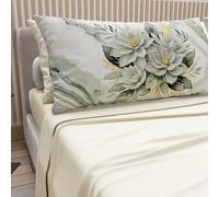 PETTI Artigiani Italiani - Lenzuola in Cotone con Federe in Stampa Digitale, Lenzuolo Una Piazza e Mezza Francese, Completo Letto Fantasia Floreale Salvia Panna, 100% Made in Italy