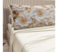 PETTI Artigiani Italiani - Lenzuola in Cotone con Federe in Stampa Digitale, Lenzuolo Una Piazza e Mezza Francese, Completo Letto Fantasia Floreale 33 Panna, 100% Made in Italy