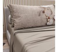 PETTI Artigiani Italiani - Lenzuola in Cotone con Federe in Stampa Digitale, Lenzuolo Una Piazza e Mezza Francese, Completo Letto Fantasia 331 Fango Chiaro, 100% Made in Italy