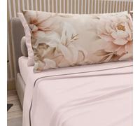 PETTI Artigiani Italiani - Lenzuola in Cotone con Federe in Stampa Digitale, Lenzuolo Una Piazza e Mezza Francese, Completo Letto Fantasia Floreale 26 Salmone, 100% Made in Italy