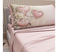 PETTI Artigiani Italiani - Lenzuola in Cotone con Federe in Stampa Digitale, Lenzuolo Una Piazza e Mezza Francese, Completo Letto Fantasia 343 Cipria Chiaro, 100% Made in Italy