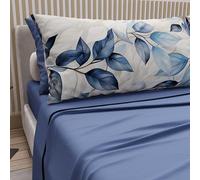 PETTI Artigiani Italiani - Lenzuola in Cotone con Federe in Stampa Digitale, Lenzuolo Una Piazza e Mezza Francese, Completo Letto Fantasia Floreale 109 Indaco, 100% Made in Italy