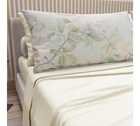 PETTI Artigiani Italiani - Lenzuola in Cotone con Federe in Stampa Digitale, Lenzuolo Una Piazza e Mezza Francese, Completo Letto Fantasia Floreale 172 Panna, 100% Made in Italy