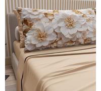PETTI Artigiani Italiani - Lenzuola in Cotone con Federe in Stampa Digitale, Lenzuolo Una Piazza e Mezza Francese, Completo Letto Fantasia Floreale 33 Beige, 100% Made in Italy